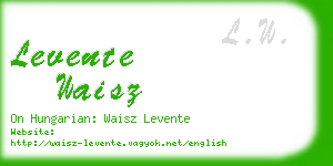 levente waisz business card